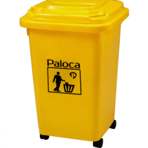 Thùng rác nhựa HDPE 60L màu vàng