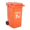 Thùng rác nhựa HDPE 120L màu cam