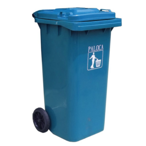 Thùng rác nhựa HDPE 120L màu xanh da trời