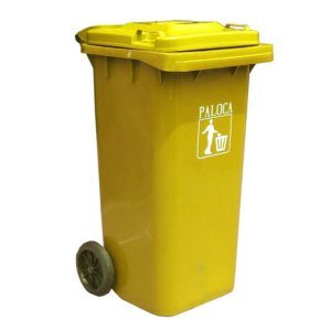 Thùng rác nhựa HDPE 120L màu vàng