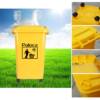 Thùng rác nhựa HDPE 60L màu vàng