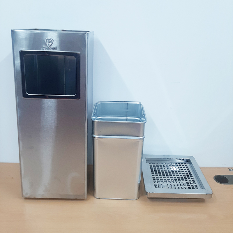 Thùng rác inox có gạt tàn: Giải pháp cho môi trường sạch hơn