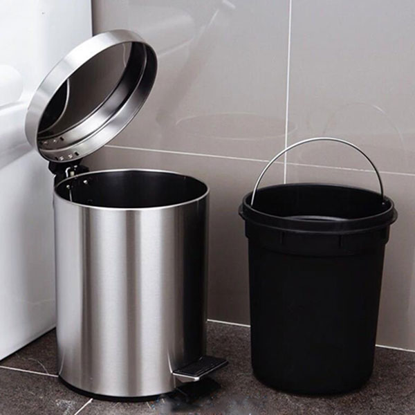 Thùng rác Inox 30 lít đạp chân - Vệ sinh, tiện lợi cho mọi không gian