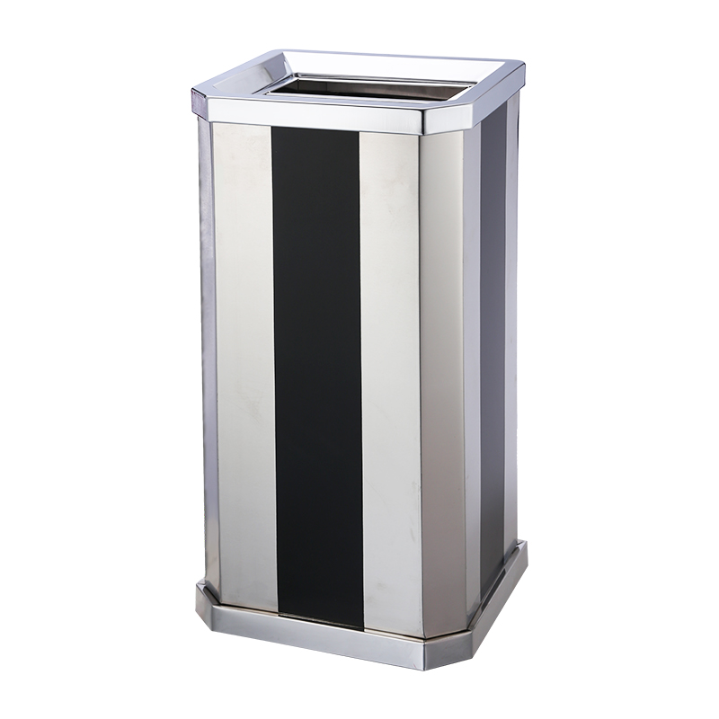 Thùng rác inox vuông nắp lật